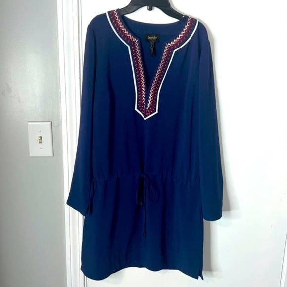 Laundry‎ by Shelli Segal Blue Shift Dress Sz Small - Picture 1 of 6